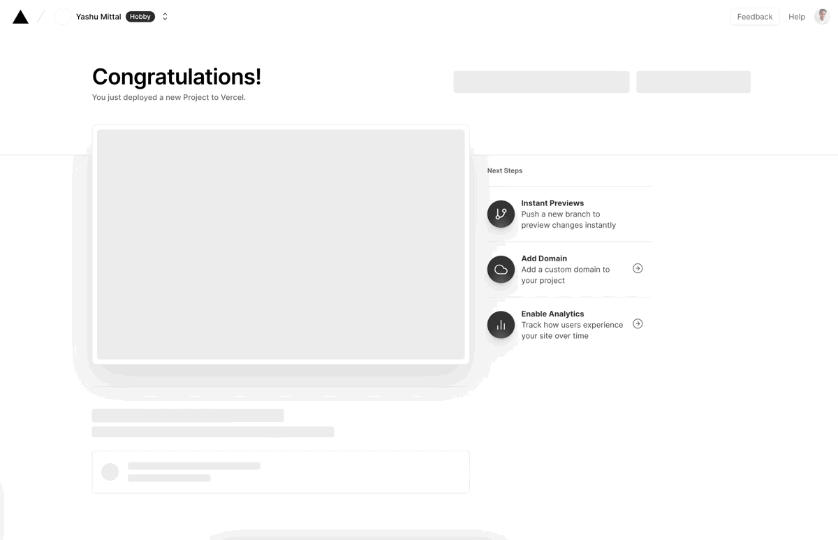 Vercel theme deployment completed